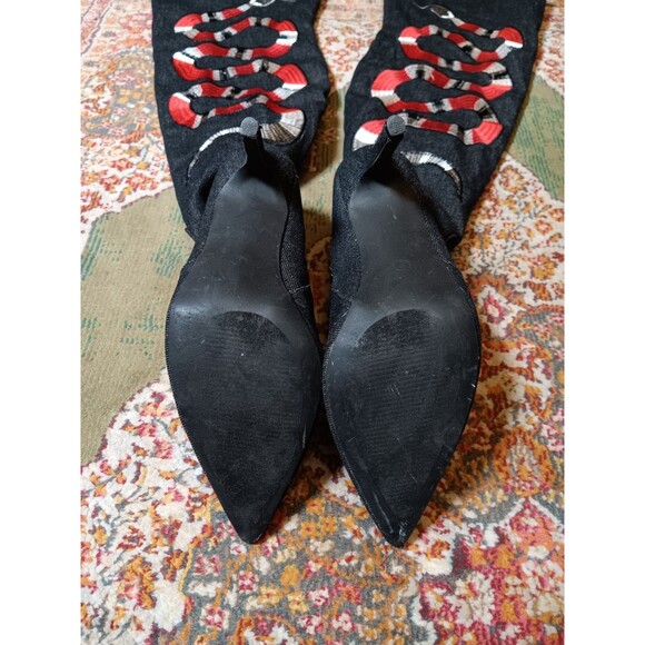Cape Robbin Thigh High denim snake boots spike heels size 9 - Picture 2 of 5